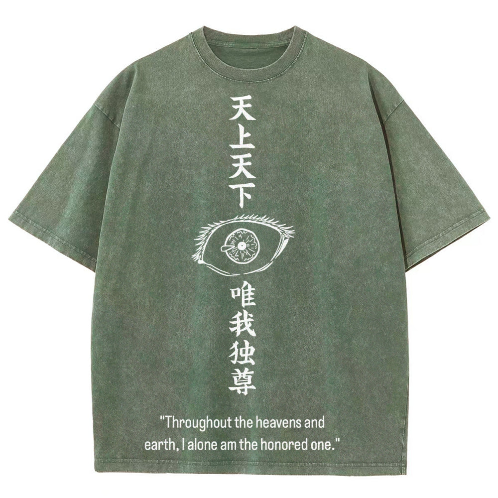 Jujutsu Kaisen Gojo Satoru Unisex Fit Washed T-Shirt 2504005203