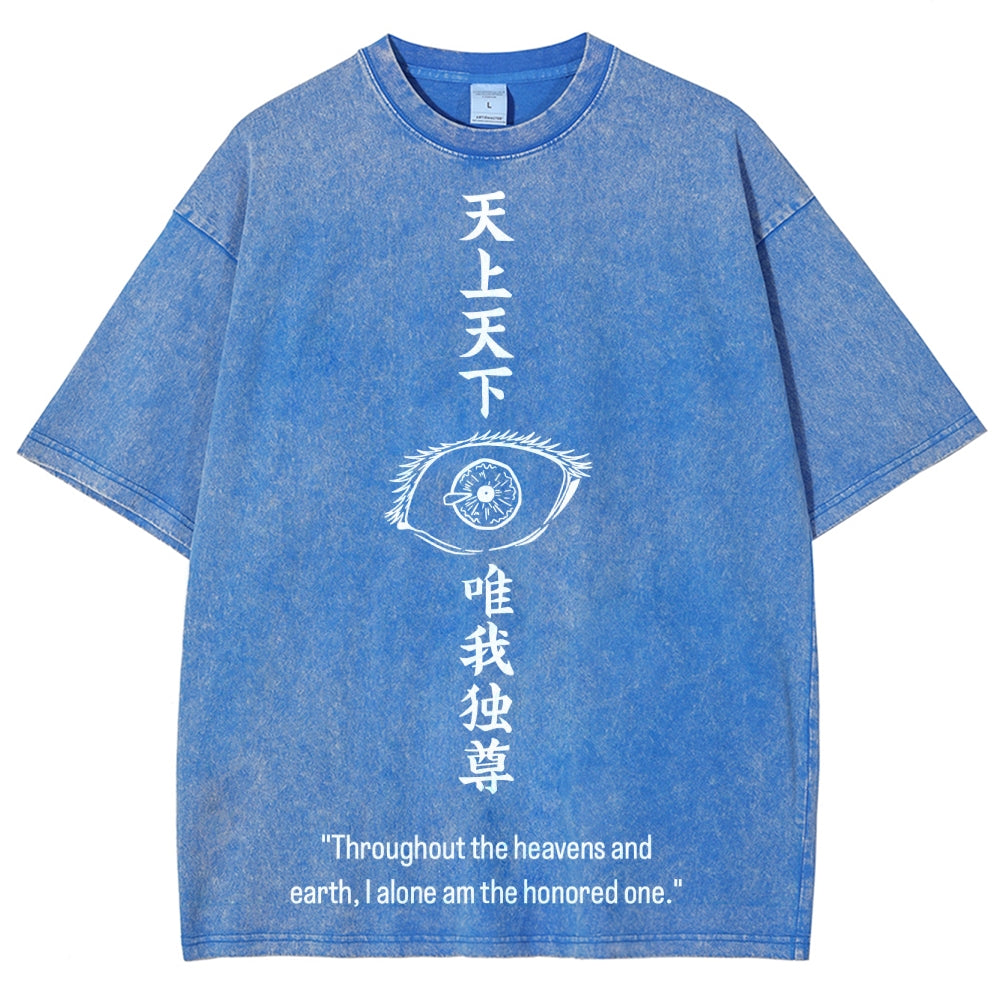 Jujutsu Kaisen Gojo Satoru Unisex Fit Washed T-Shirt 2504005203