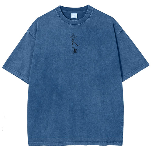 Attack on Titan Eren Yeager Oversize Washed T-Shirt 2504008704