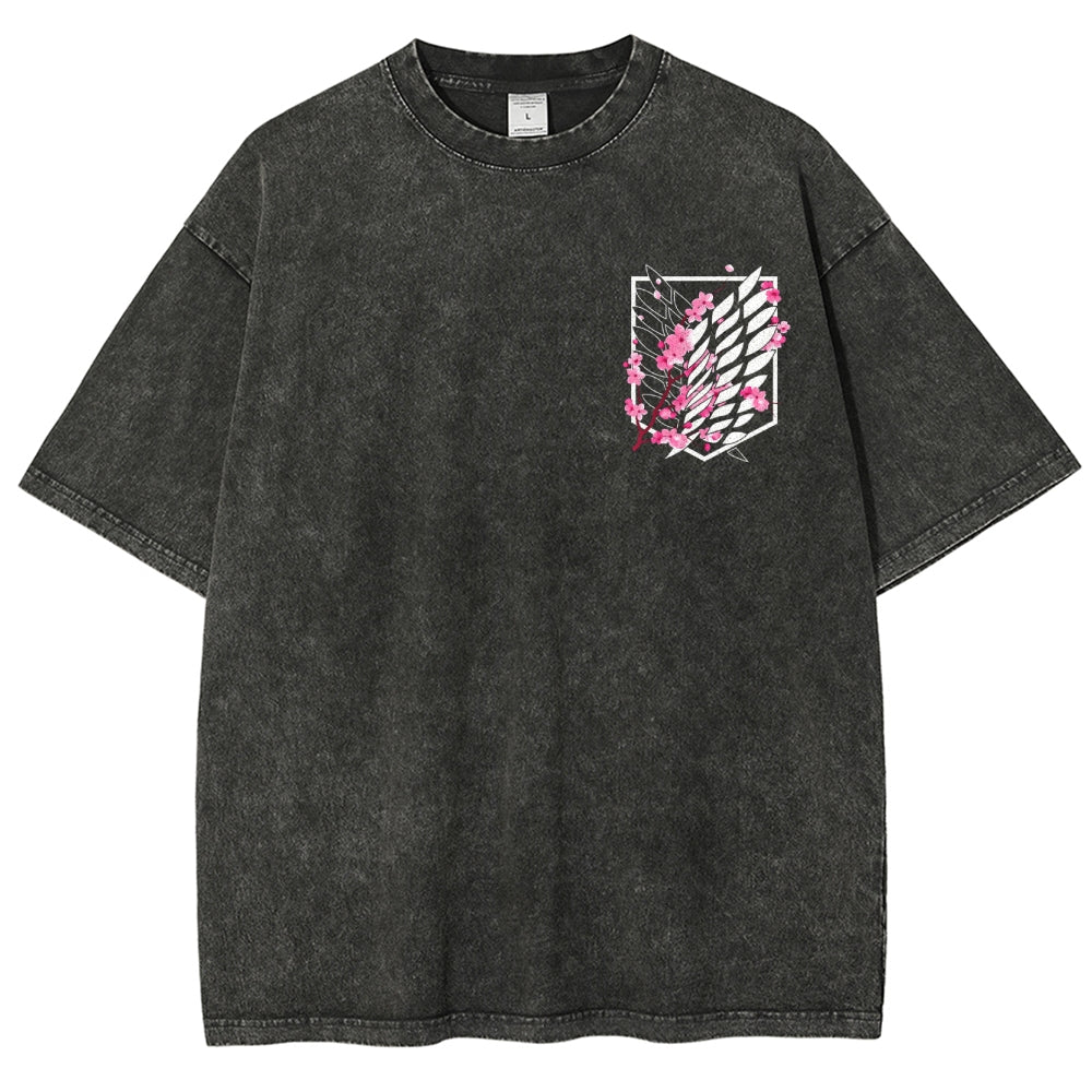 Attack on Titan Unisex Fit Washed T-Shirt 2504009738