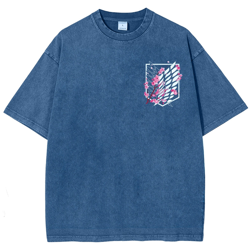 Attack on Titan Unisex Fit Washed T-Shirt 2504009738