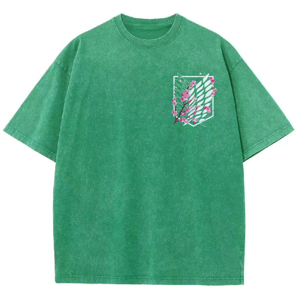 Attack on Titan Unisex Fit Washed T-Shirt 2504009738
