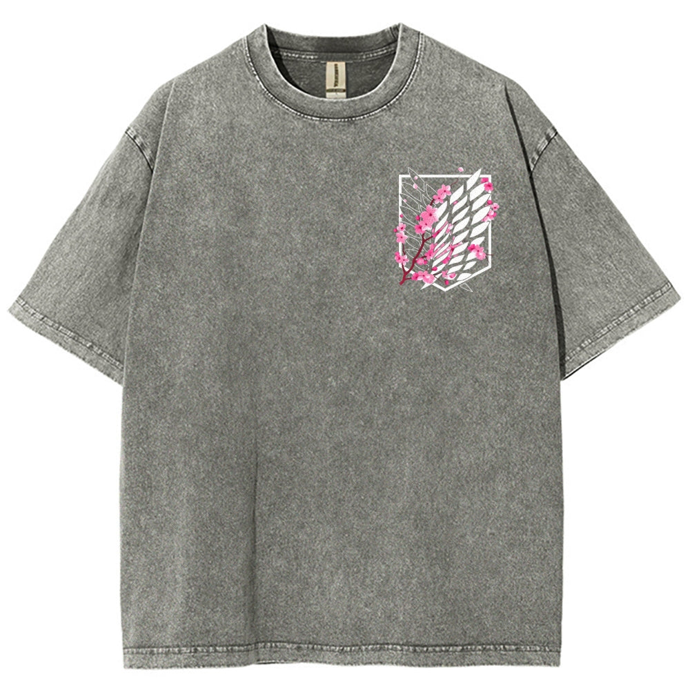 Attack on Titan Unisex Fit Washed T-Shirt 2504009738