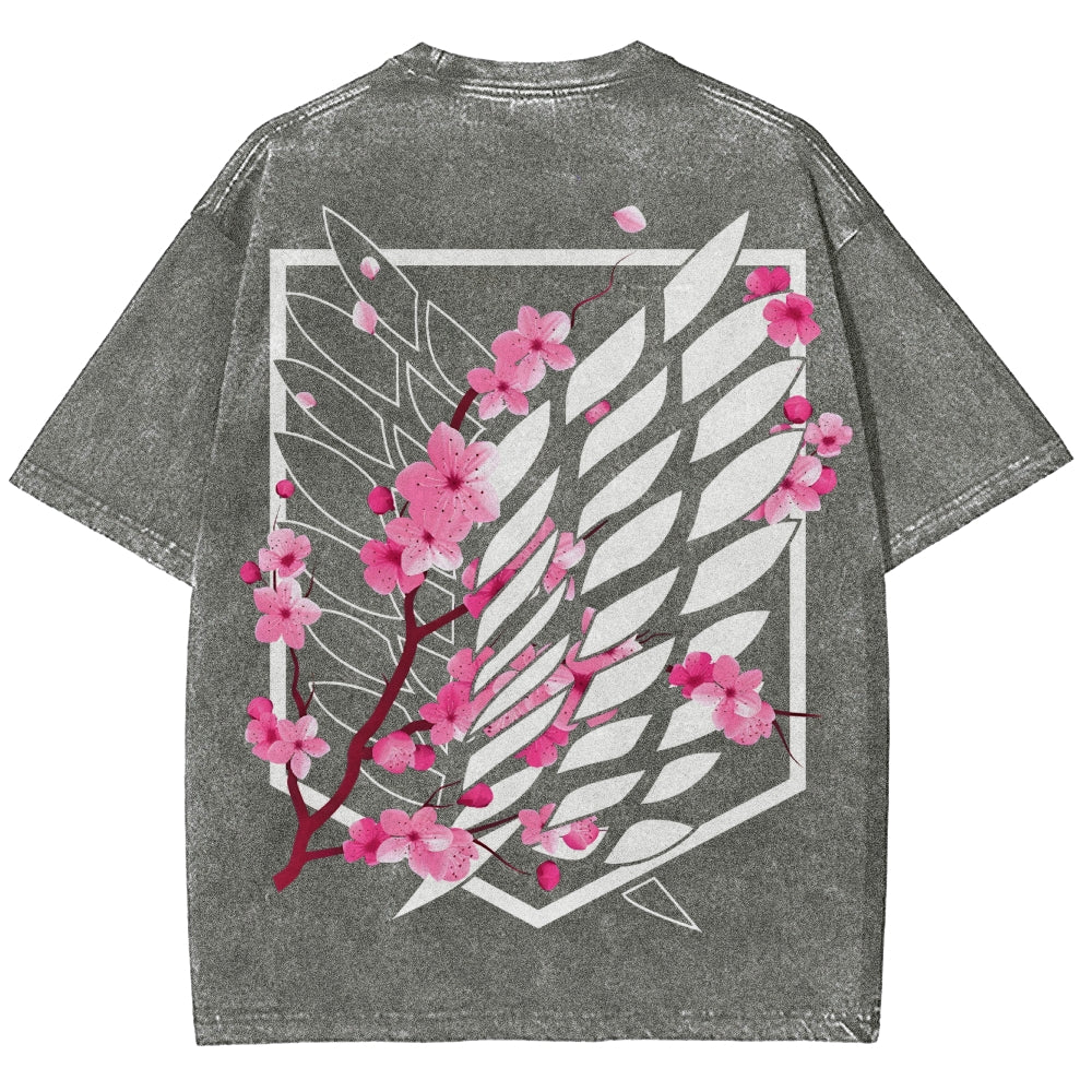 Attack on Titan Unisex Fit Washed T-Shirt 2504009738