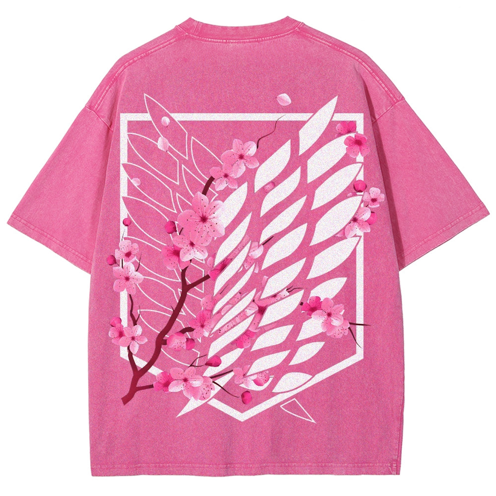 Attack on Titan Unisex Fit Washed T-Shirt 2504009738