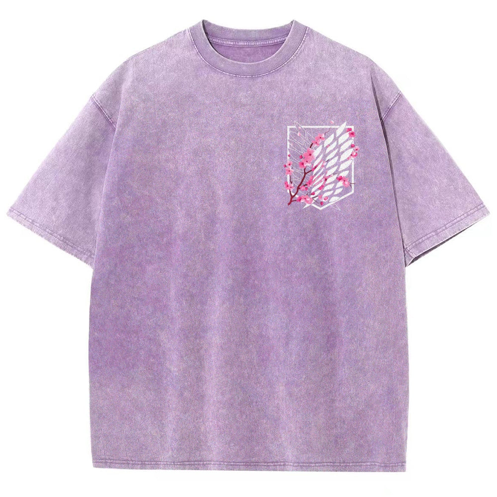Attack on Titan Unisex Fit Washed T-Shirt 2504009738