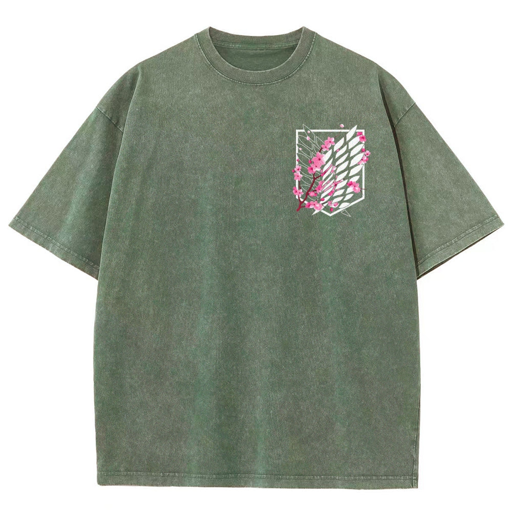 Attack on Titan Unisex Fit Washed T-Shirt 2504009738