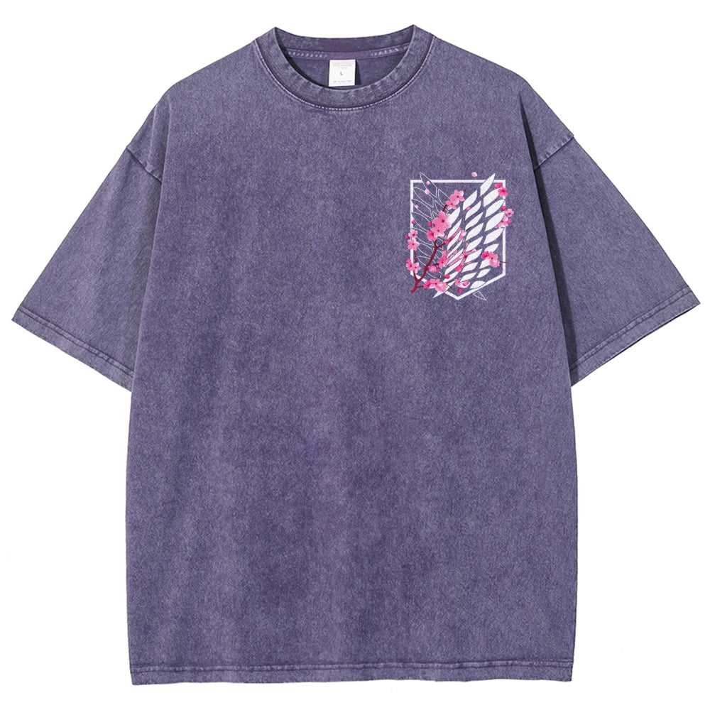 Attack on Titan Unisex Fit Washed T-Shirt 2504009738