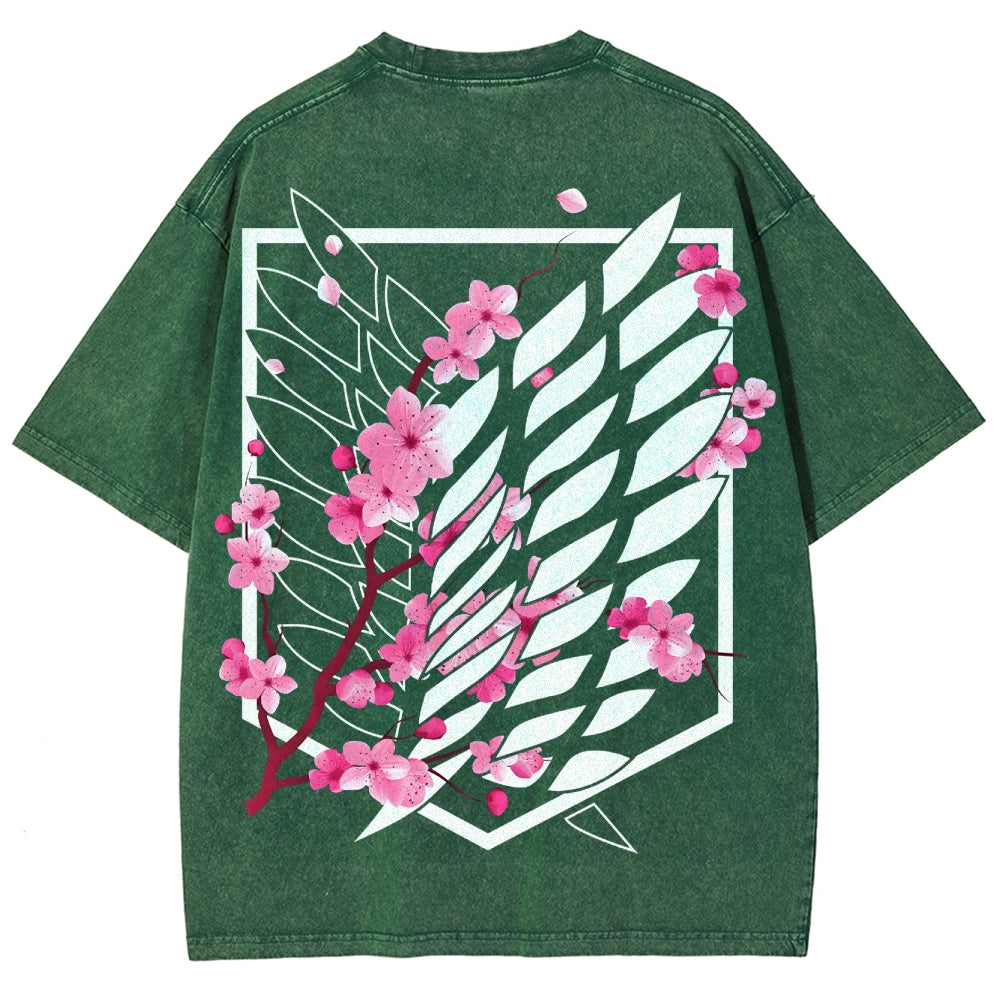 Attack on Titan Unisex Fit Washed T-Shirt 2504009738