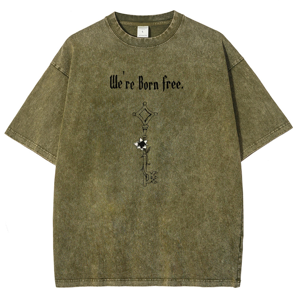 Attack on Titan Unisex Fit Washed T-Shirt 2504009749