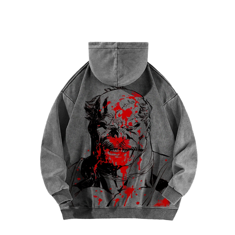 Invincible  Casual Washed Hoodies 2506023279
