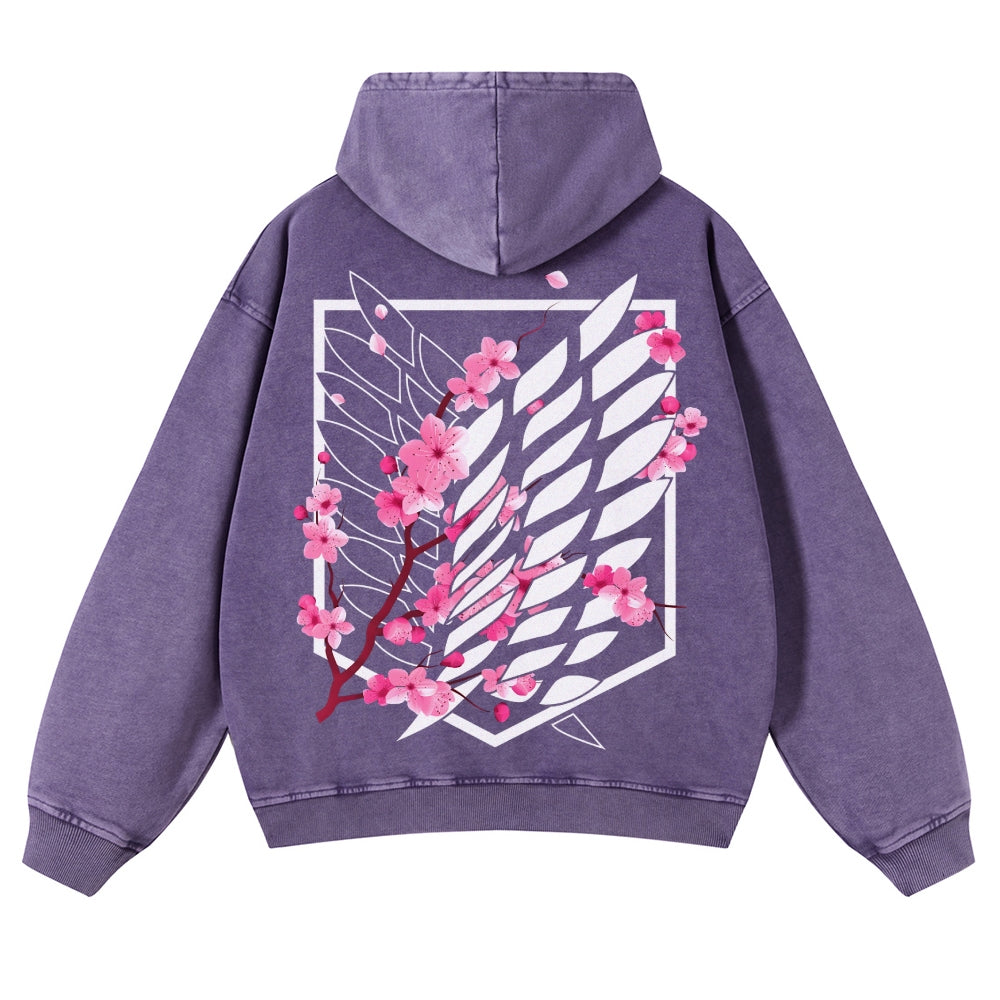 Attack on Titan Casual Washed Hoodies 2506023593