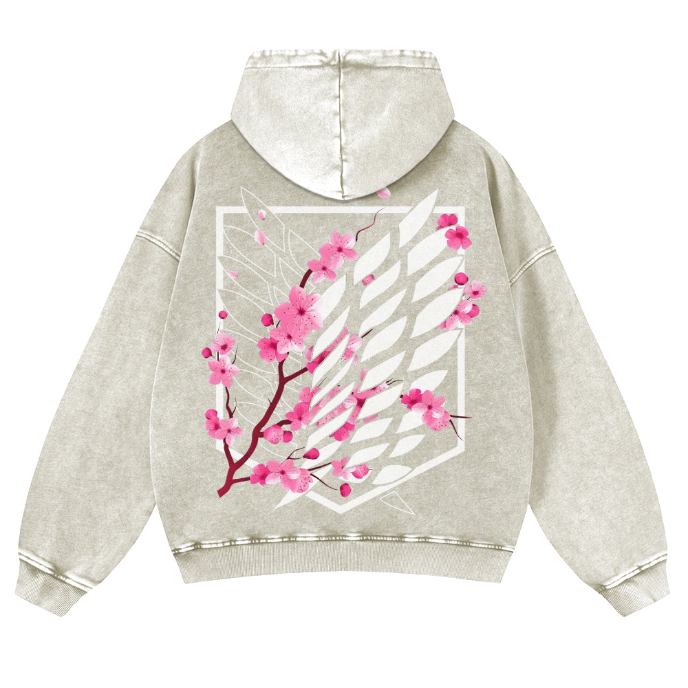 Attack on Titan Casual Washed Hoodies 2506023593