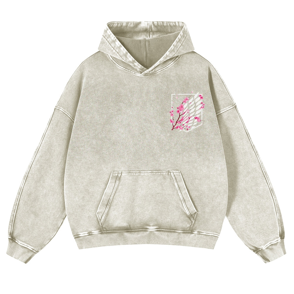 Attack on Titan Casual Washed Hoodies 2506023593
