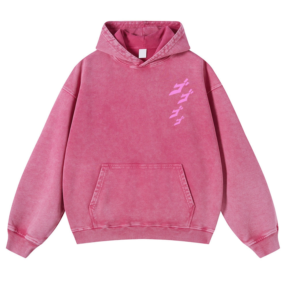 Jojo's Bizarre Adventure  Casual Washed Hoodies 2506023620