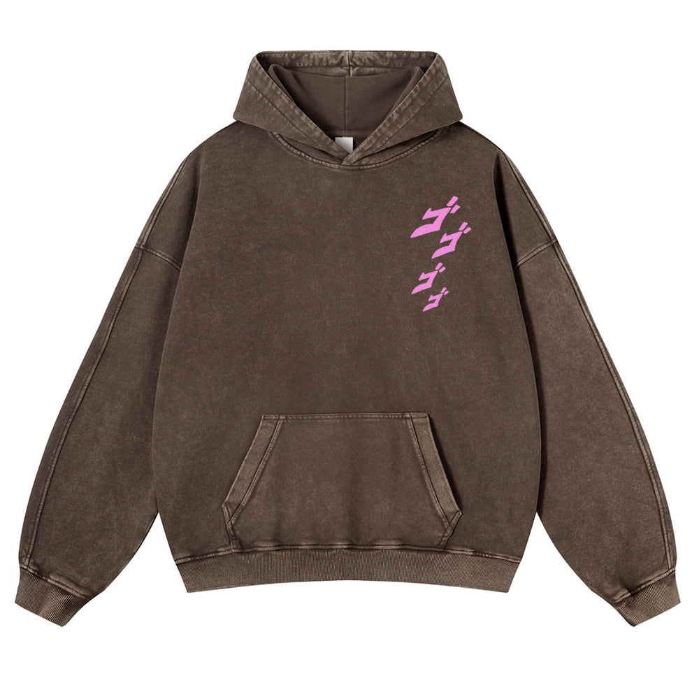 Jojo's Bizarre Adventure  Casual Washed Hoodies 2506023620