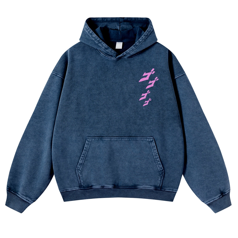 Jojo's Bizarre Adventure  Casual Washed Hoodies 2506023620