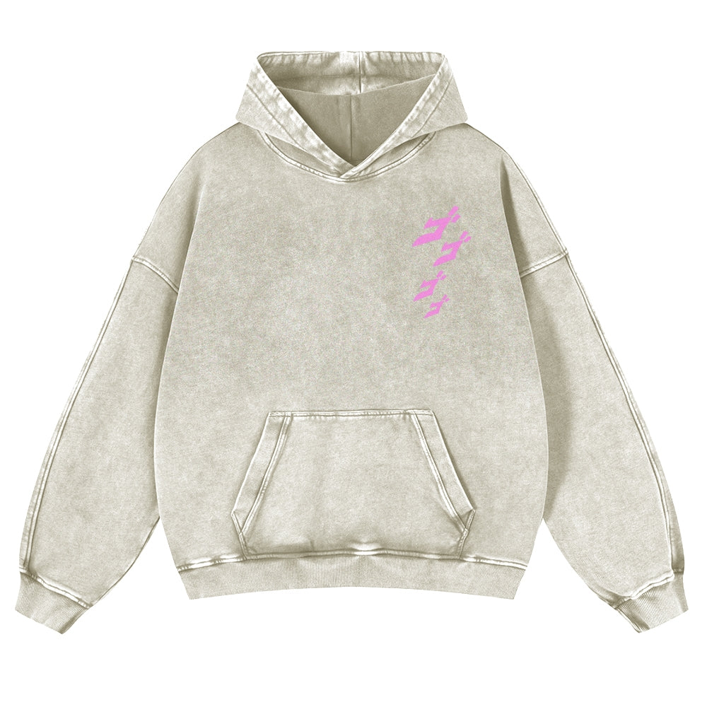 Jojo's Bizarre Adventure  Casual Washed Hoodies 2506023620