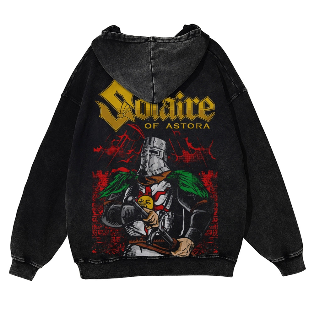 DARK SOULS Casual Washed Hoodies 2506023709