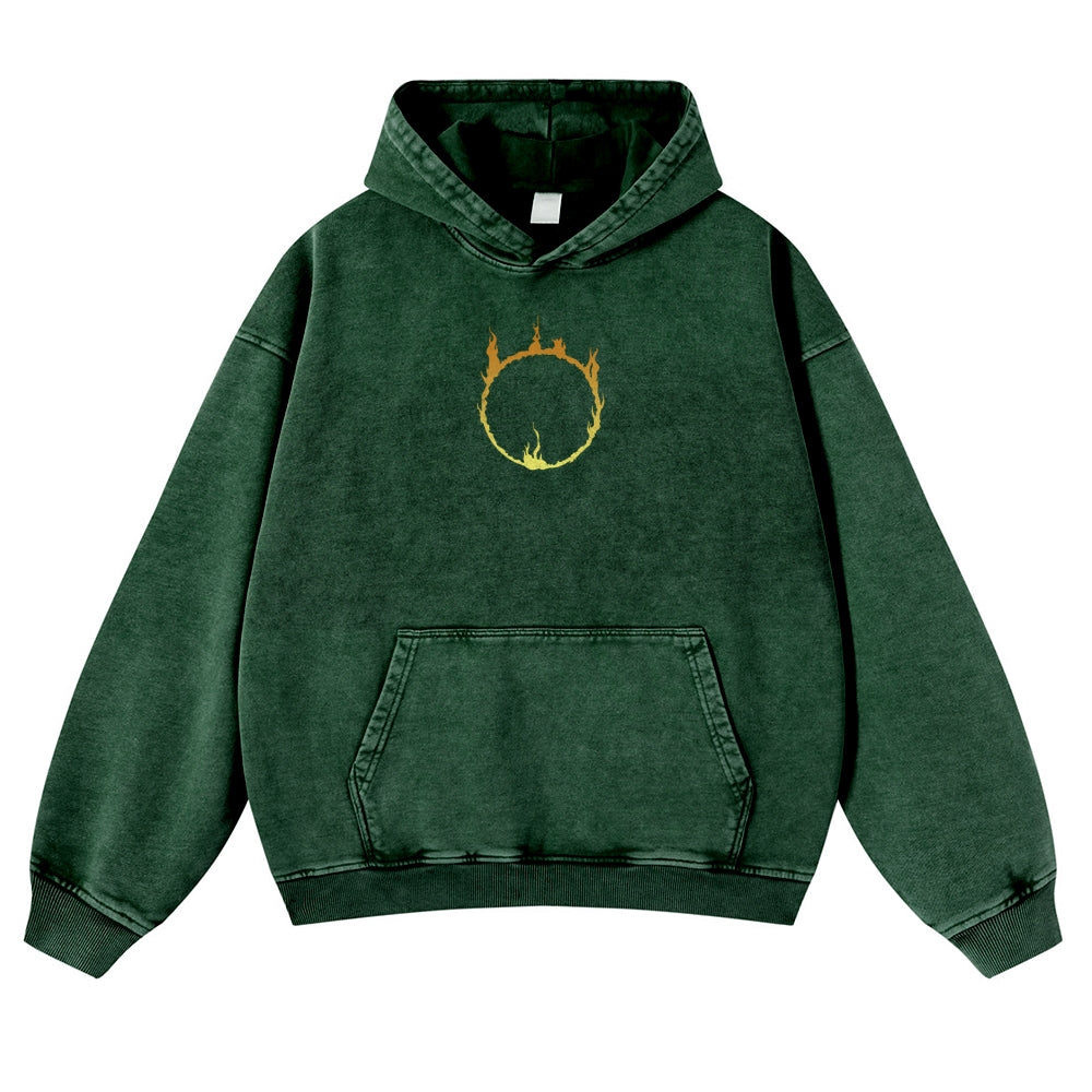 DARK SOULS Casual Washed Hoodies 2506023709