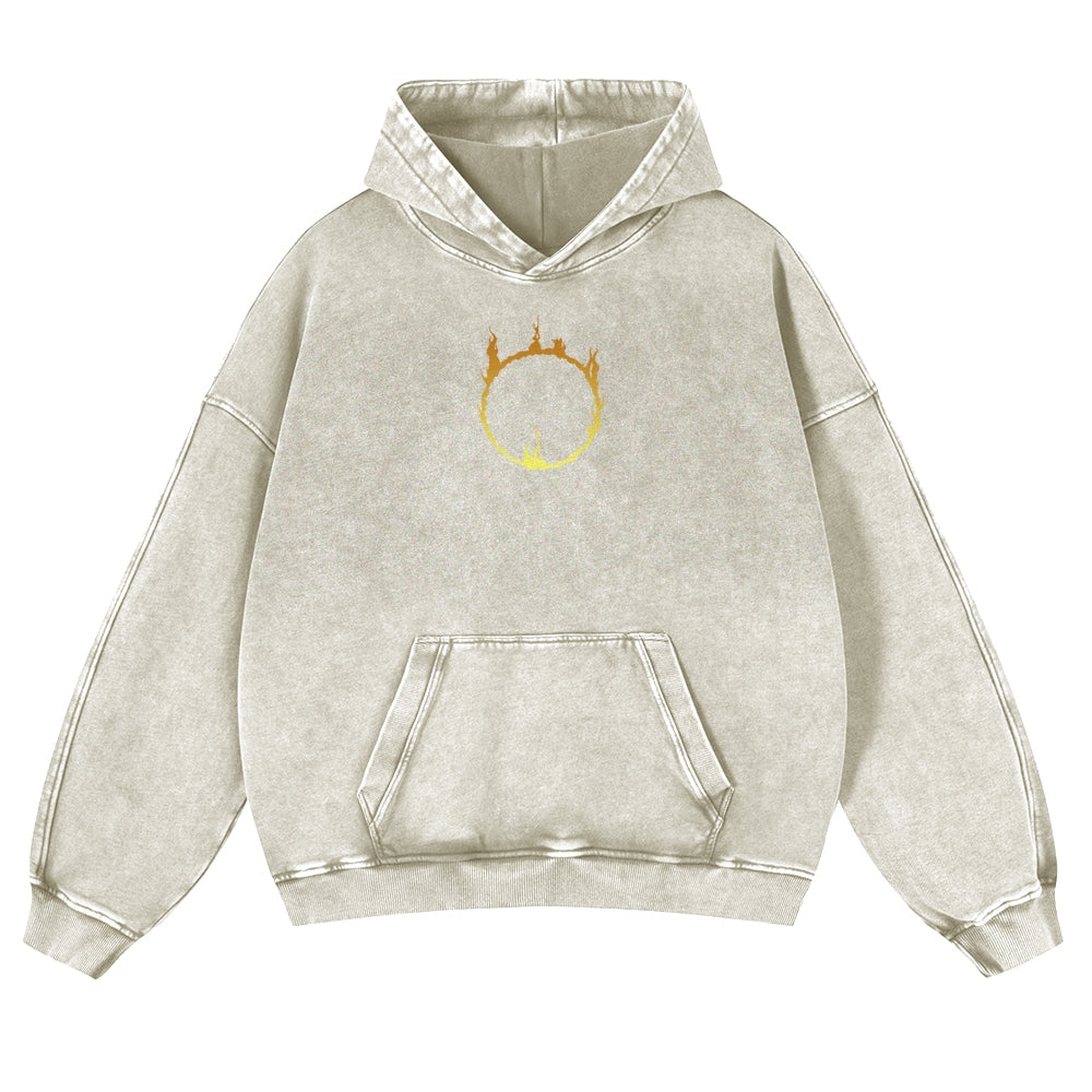 DARK SOULS Casual Washed Hoodies 2506023709