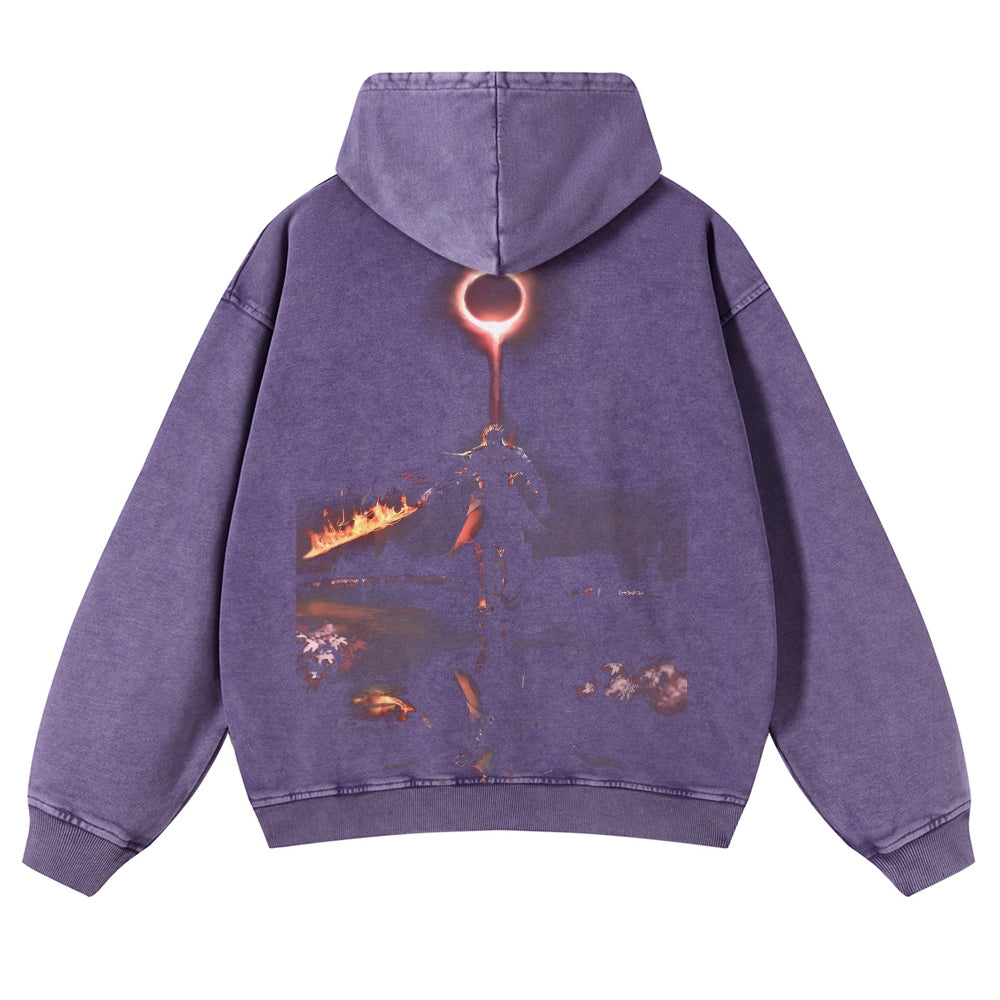 DARK SOULS Casual Washed Hoodies 2506023710