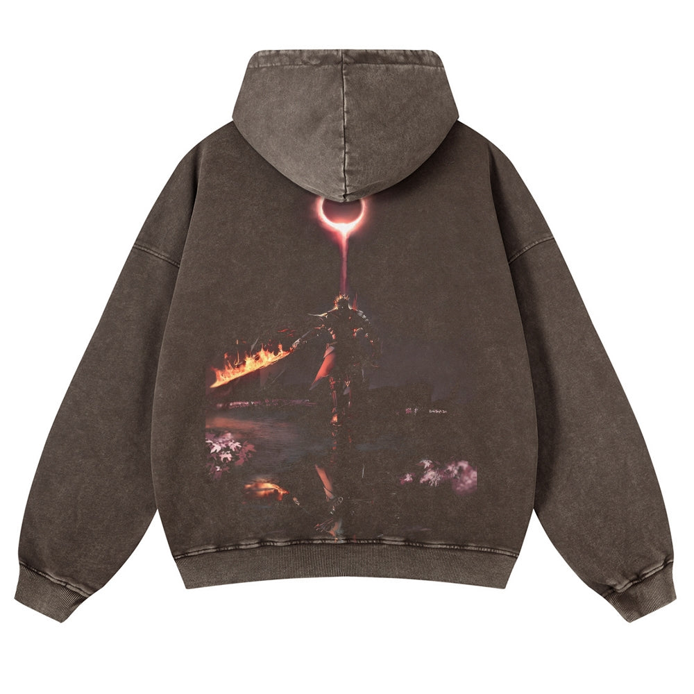 DARK SOULS Casual Washed Hoodies 2506023710