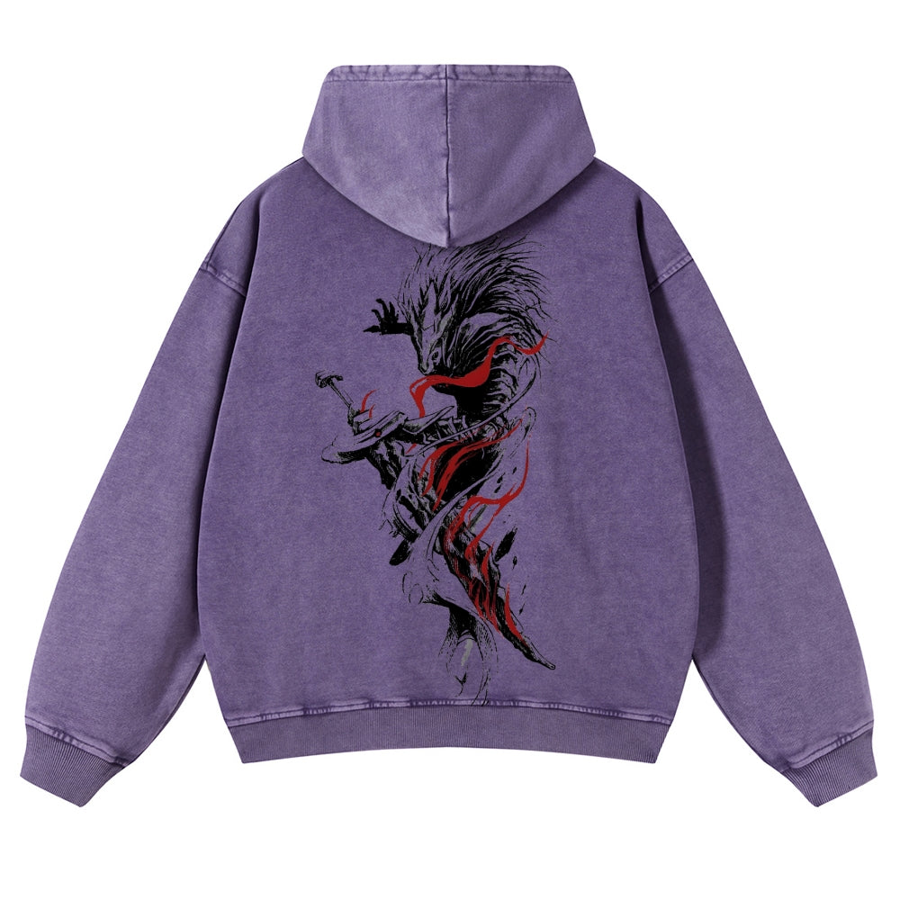 Elden Ring Casual Washed Hoodies 2506023721
