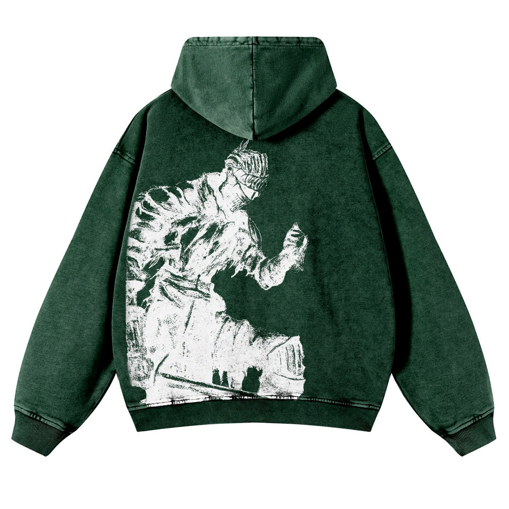 DARK SOULS Casual Washed Hoodies 2506023752
