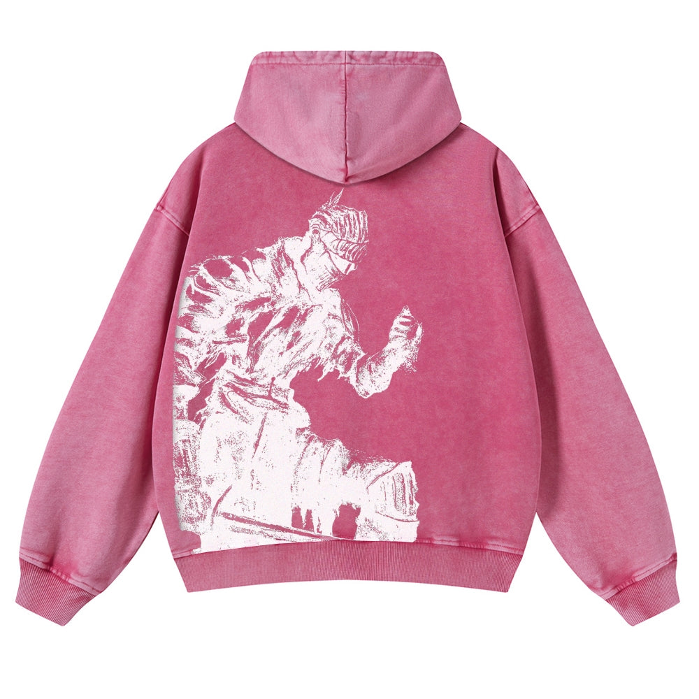 DARK SOULS Casual Washed Hoodies 2506023752