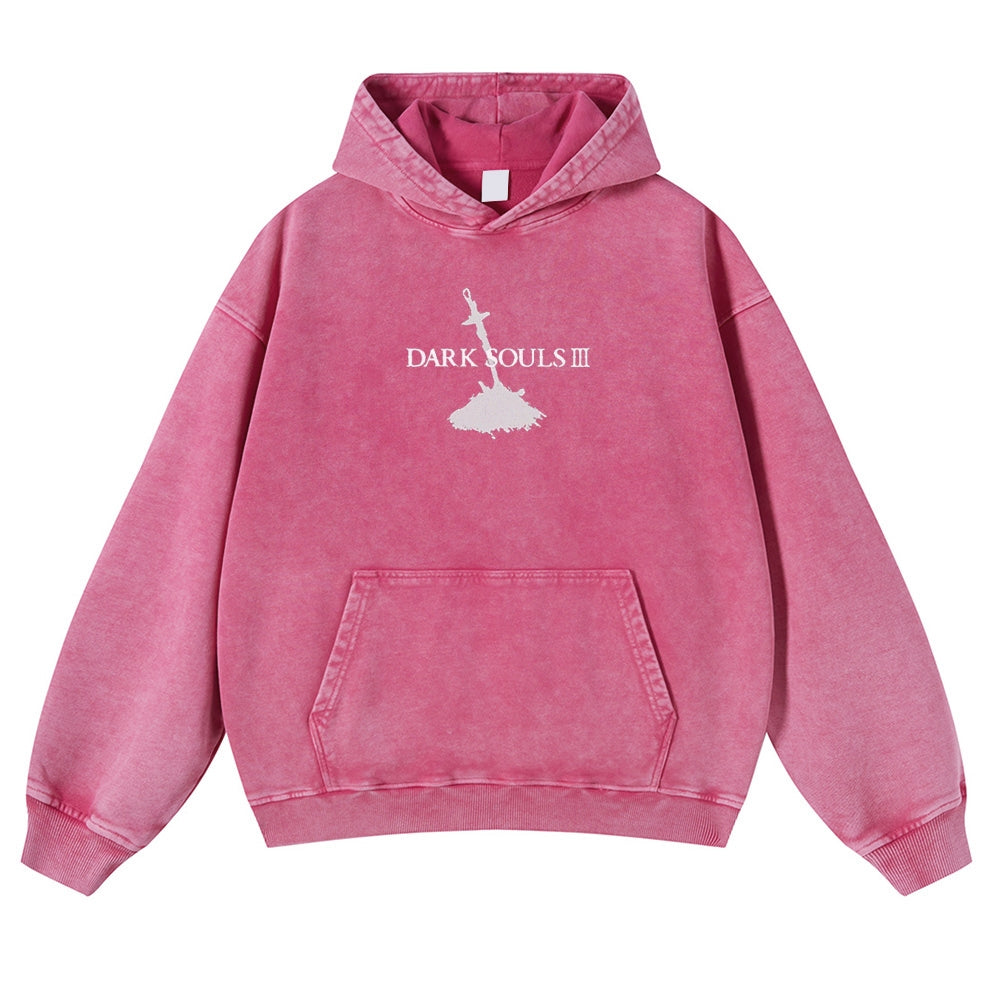 DARK SOULS Casual Washed Hoodies 2506023752