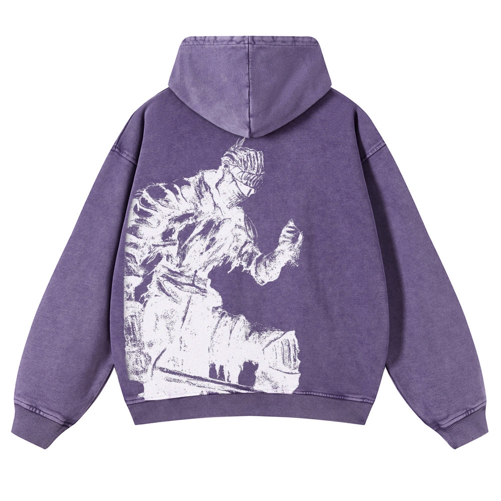 DARK SOULS Casual Washed Hoodies 2506023752