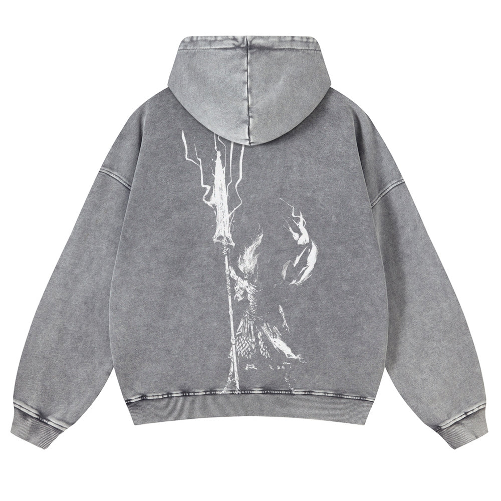 DARK SOULS Casual Washed Hoodies 2506023767