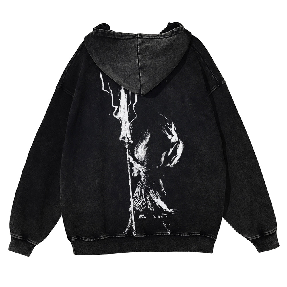 DARK SOULS Casual Washed Hoodies 2506023767