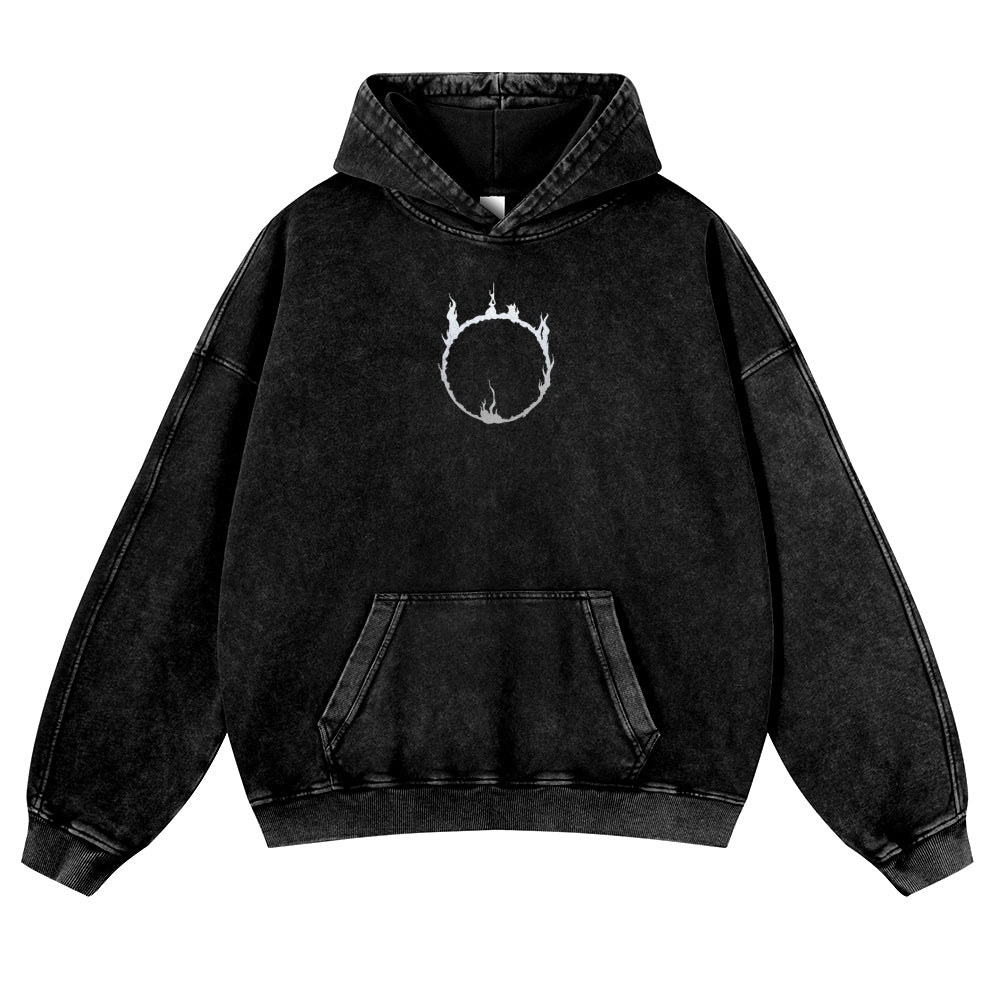 DARK SOULS Casual Washed Hoodies 2506023767