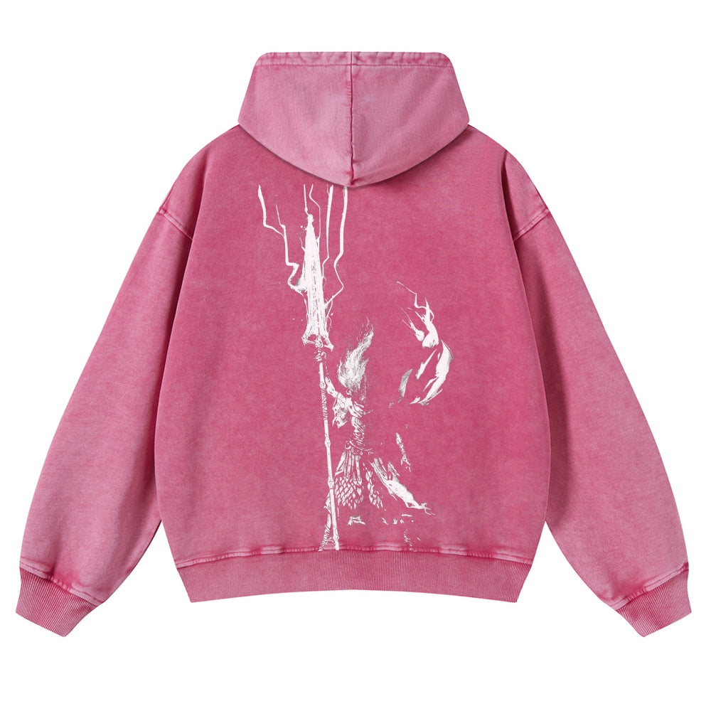 DARK SOULS Casual Washed Hoodies 2506023767