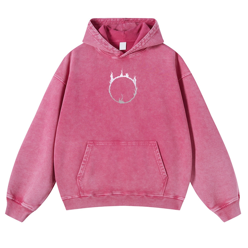 DARK SOULS Casual Washed Hoodies 2506023767