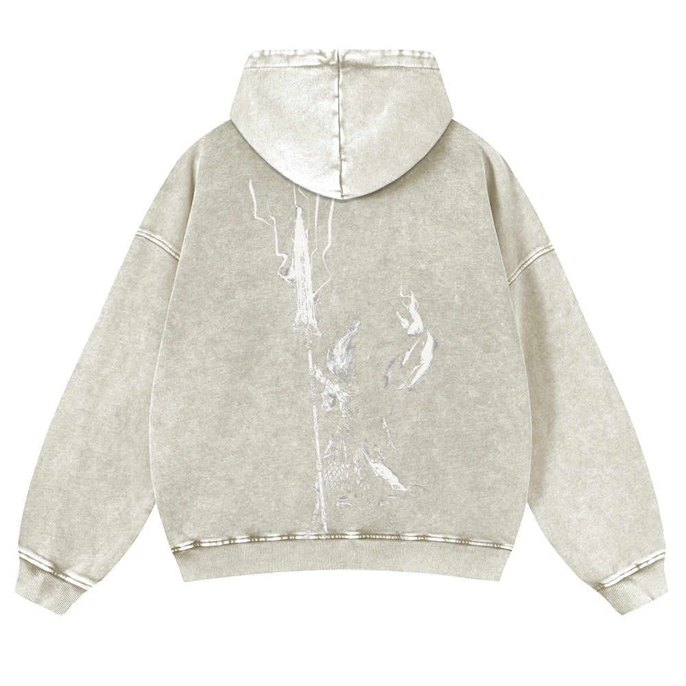 DARK SOULS Casual Washed Hoodies 2506023767