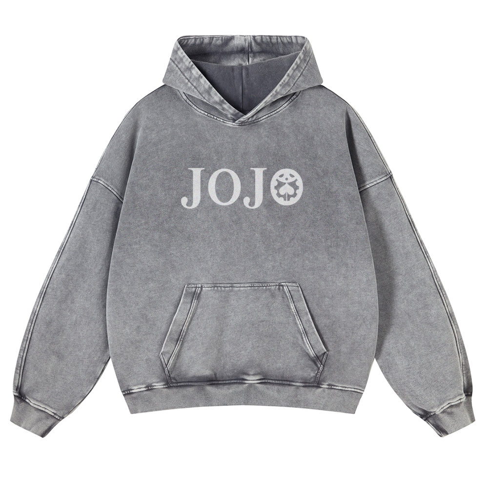 Yoshikage Kira Casual Washed Hoodies 2506023838
