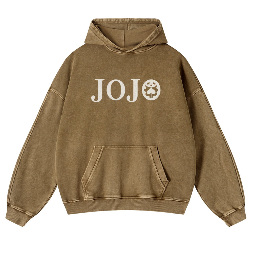 Yoshikage Kira Casual Washed Hoodies 2506023838