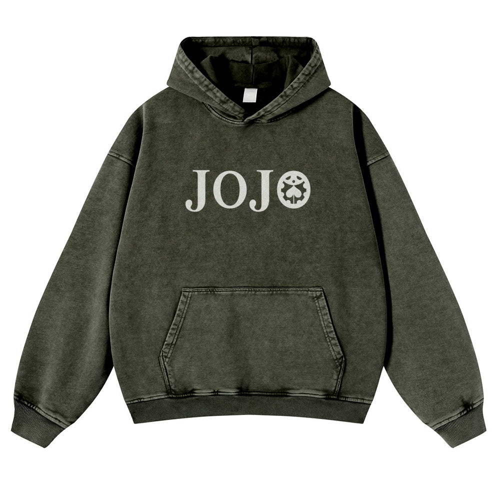 Yoshikage Kira Casual Washed Hoodies 2506023838