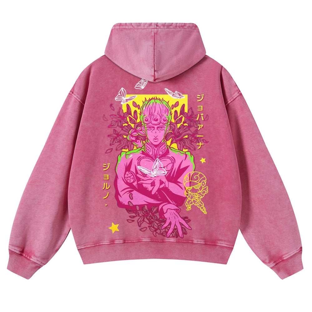 Jojo's Bizarre Adventure Casual Washed Hoodies 2506023895