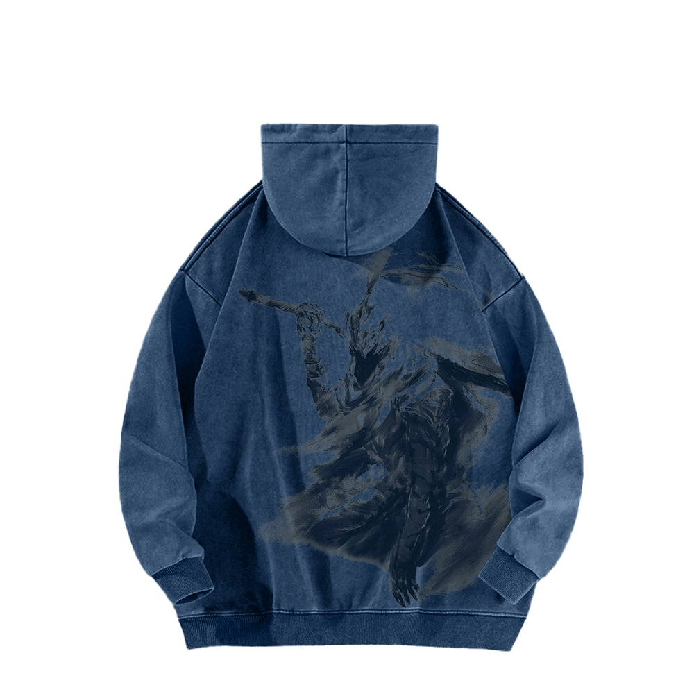 DARK SOULS Casual Washed Hoodies 2506024001