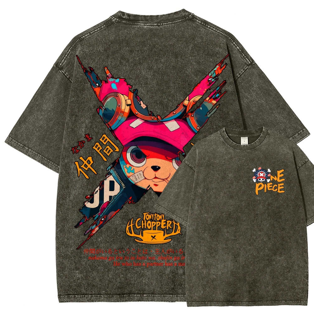 One Piece Unisex Fit Washed T-Shirt 2506024093