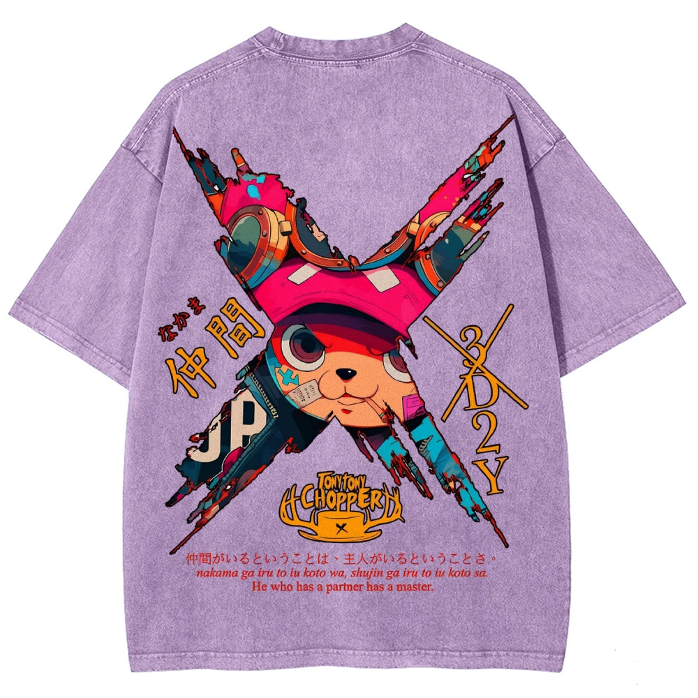 One Piece Unisex Fit Washed T-Shirt 2506024093