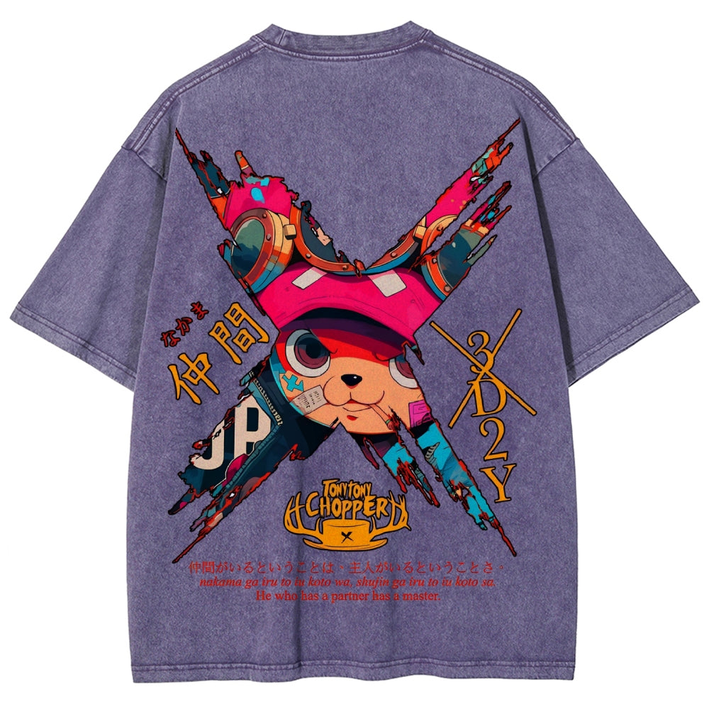 One Piece Unisex Fit Washed T-Shirt 2506024093