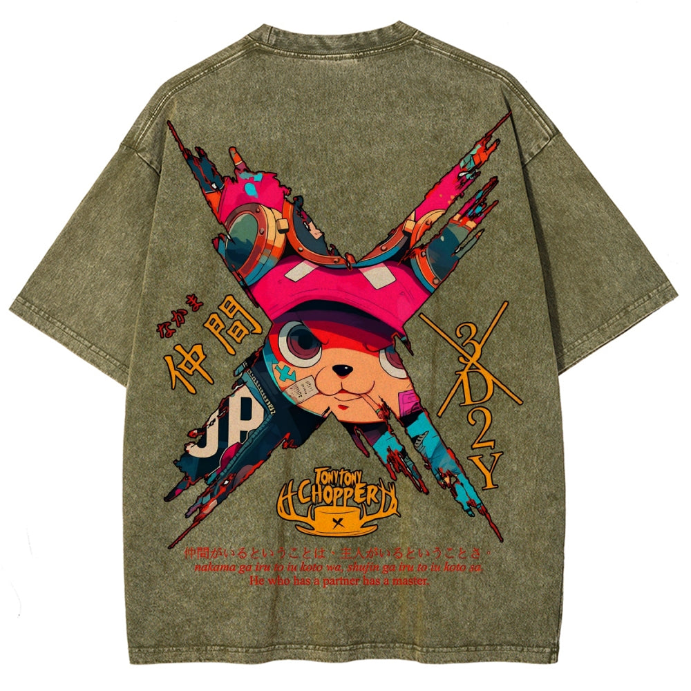 One Piece Unisex Fit Washed T-Shirt 2506024093