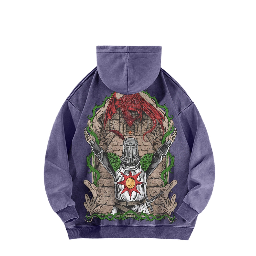 Dark Souls Casual Washed Hoodie 2507012080