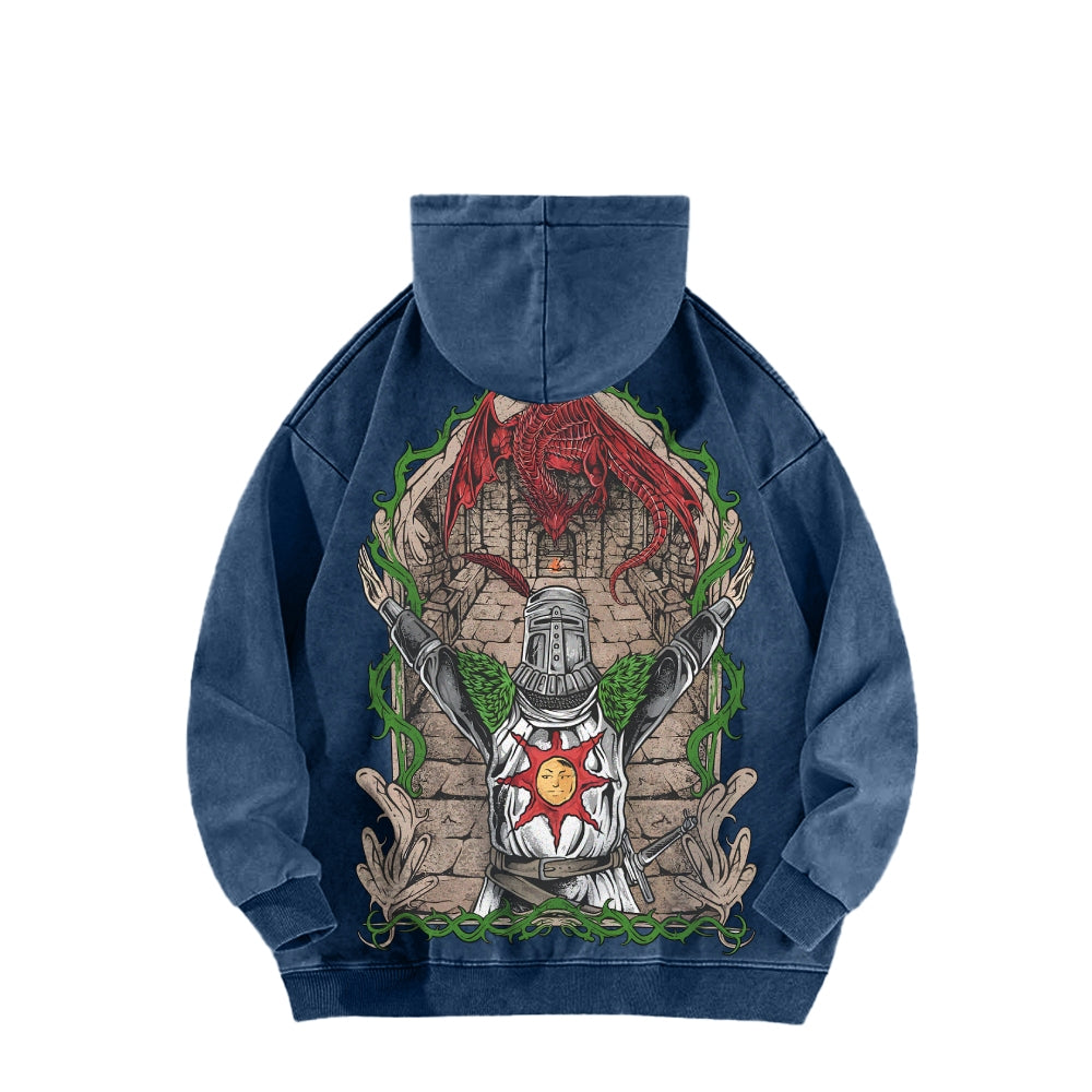 Dark Souls Casual Washed Hoodie 2507012080