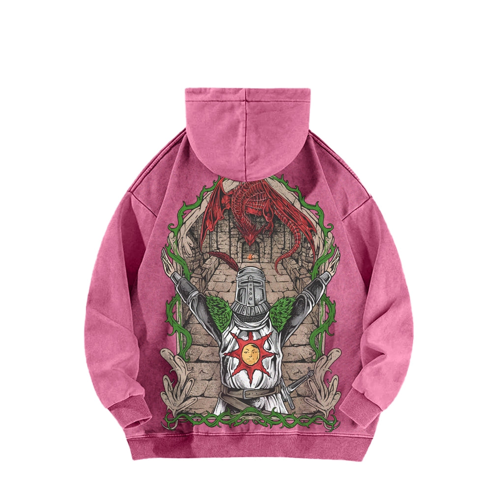Dark Souls Casual Washed Hoodie 2507012080